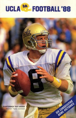 1988 UCLA Bruins Troy Aikman Vintage Football Art Print | Relive a Legendary Season
